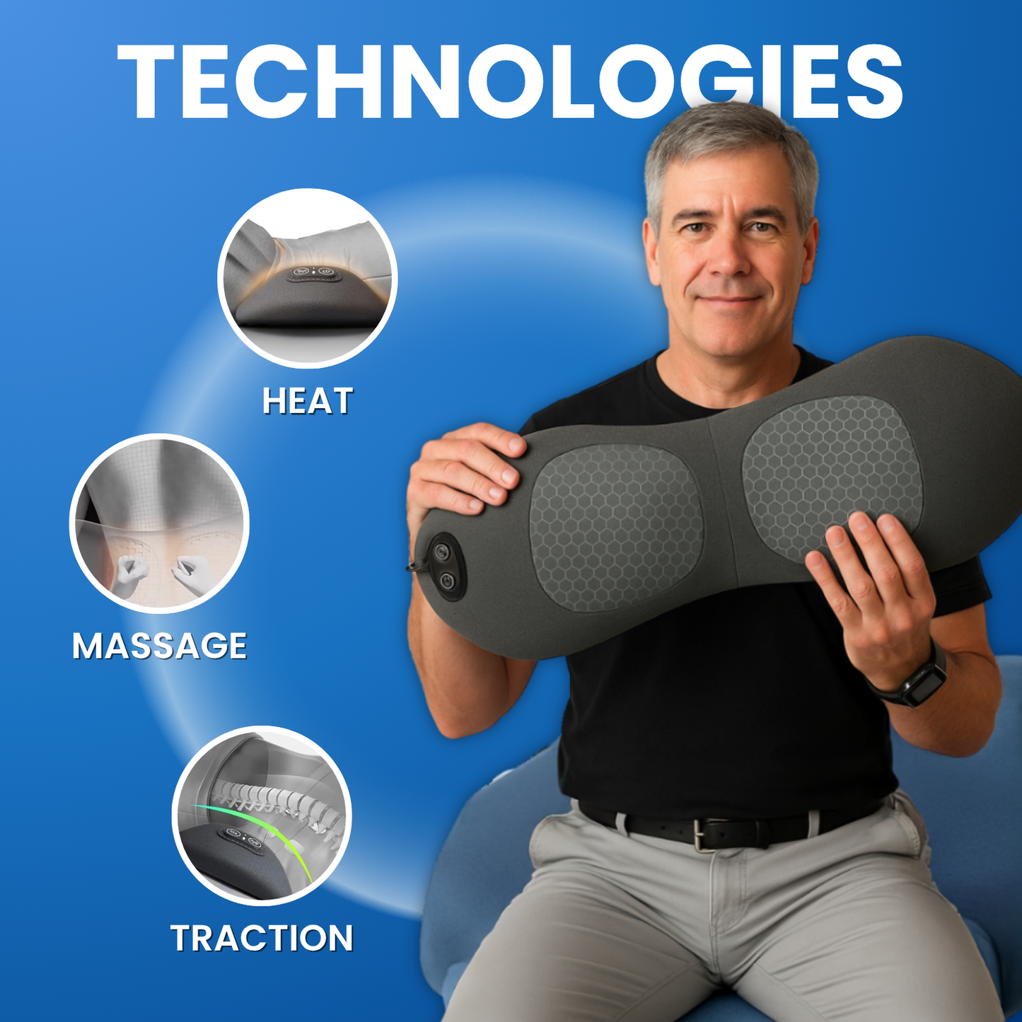 Triple Fusion Pillow for Back Pain Relief